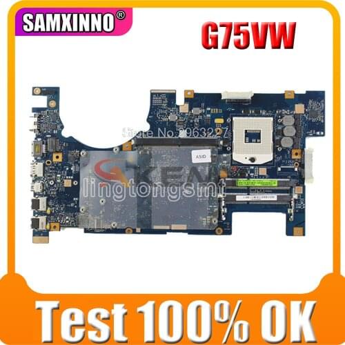 Send board+G75VW Motherboard REV: 2.1 2D Connector For Asus G75V G75VW Laptop motherboard G75VW Mainboard G75VW Motherboard