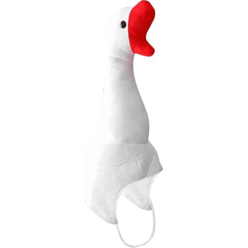 Plush Long Neck Goose Hood Hat Cosplay Dress up Cap Photo Props