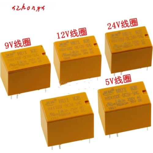 Relay HK4100F-DC3V 5V 9V 12V 24V-SHG 3A 6 foot 4100 relay