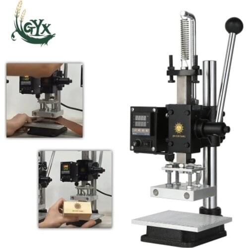 Manual Digital Heat Press Machine PVC Card Book Leather Paper Wood Custom Logo Embossing Hot Foil Stamping Machine