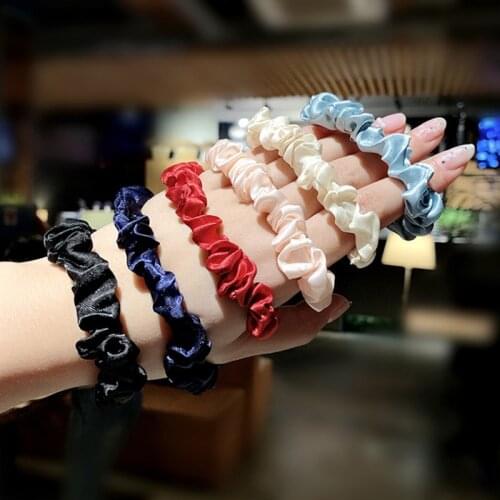 Silk Hair Ring Scrunchie Women Girls Elastic Hair Rubber Bands Gum Accessories Tie Hair Rope Ponytail Holder Headdress