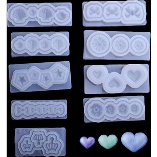 Silicone Mold DIY Jewelry Making Geometric Crafts Mirror Decorative Epoxy Resin Fondant Cake Decorating