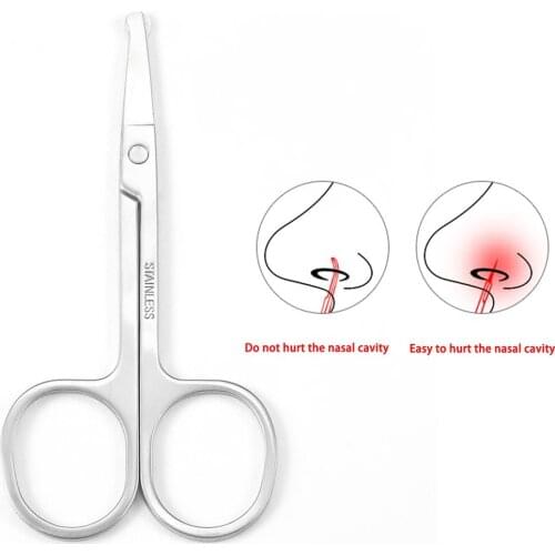 1 PCS Stainless Steel Ear Trimmers Remover Cut Nose Hair Scissors Beauty Tool