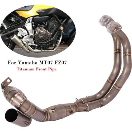 For Yamaha MT-07 FZ07 Titanium Modified System Motorcycle Exhaust Muffler Front Header Connect Link Pipe
