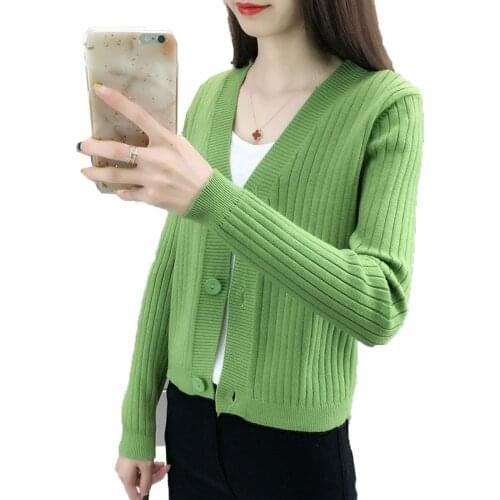 Womens Sweaters New 2020 Spring Long Sleeve Candy Colors Knitted Sweater Cardigan Jacket Autumn Fashion Casual Coat Outerwear