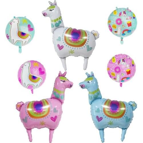 1pc Cartoon Sheep Alpaca Foil Balloon Kids Happy Birthday Party Decorations Baby Shower Party Supplies Globos Favors