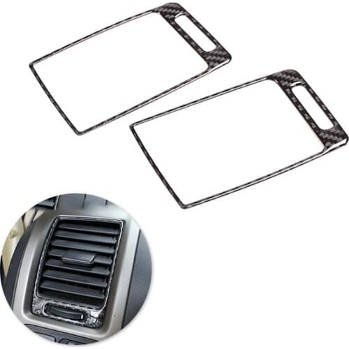 For Honda CRV 2007 2008 2009 2010 2011 2pcs Car Interior Dashboard Side Air Condition Air Outlet Vent Carbon Fiber Cover Decor