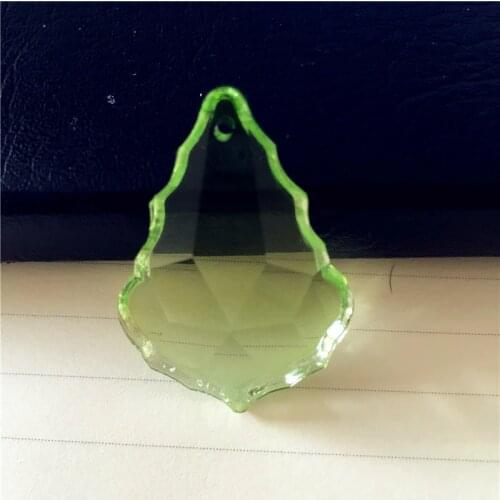 Hot Sales 60pcs 38mm Light Green Crystal Glass Chandelier Pendants For Decoration