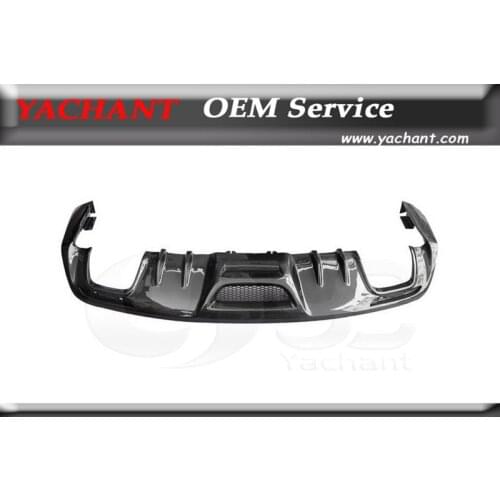 Car-Styling Carbon Fiber Rear Bumper Diffuser Fit For 2014-2016 Mustang Roush Style Rear Diffuser