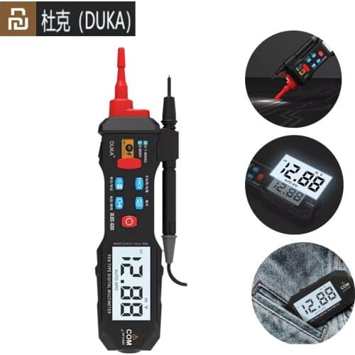 Youpin DUKA LCD Digital Multimeter Pen Esr Meter Testers Automotive Sound Light Alarm Detection Tester Meter High Precision
