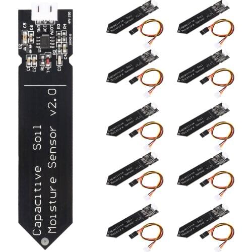 10pcs/lot Capacitive soil moisture sensor not easy to corrode wide voltage wire for arduino