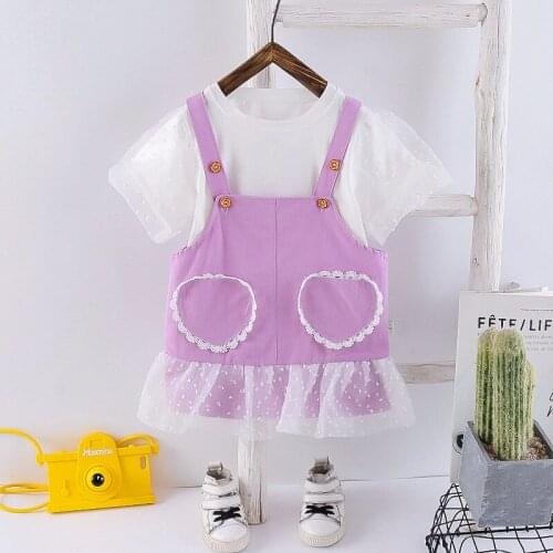 New Summer Baby Suit Children Girls Fashion Shirt Overalls Shorts 2Pcs Toddler Casual Clothing Infant Kids Tracksuits Suit Sets