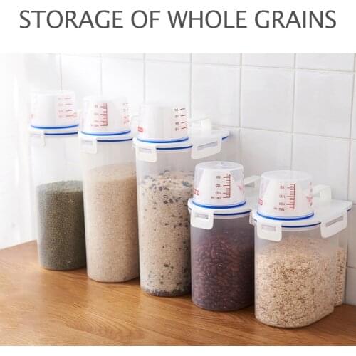 Dog Cat Food Box Feeder Bucket Pet Feed Container Food Storage Barrel Measuring Cup Dogs Bowl Large Capacity Tank Boxes