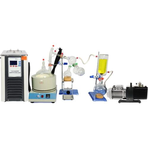 Lab Equipment 2L Short Path Distillation Kit Complete Turnkey Package w/ Vacuum Pump & Chiller