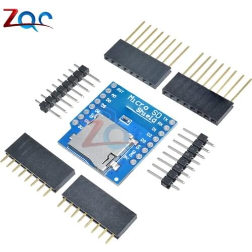 Micro SD Card Shield WeMos D1 Mini WiFi ESP8266 TF Memorry Storage Card Module with Pins for Arduino