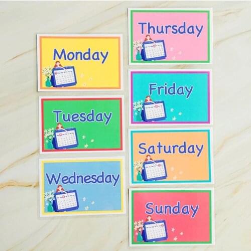 Montessori English Word Learing Flash Cards 7pcs English Word Training Cards Memory Game Puzzle Toy Kids Early Educational Toys