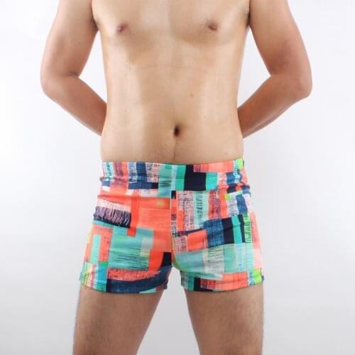 Male Swimming Trunk Plus Size Swimwear Lycra Fabric Men Bathing Suits Young Print 2020 Mens Swimsuit Dropshipping