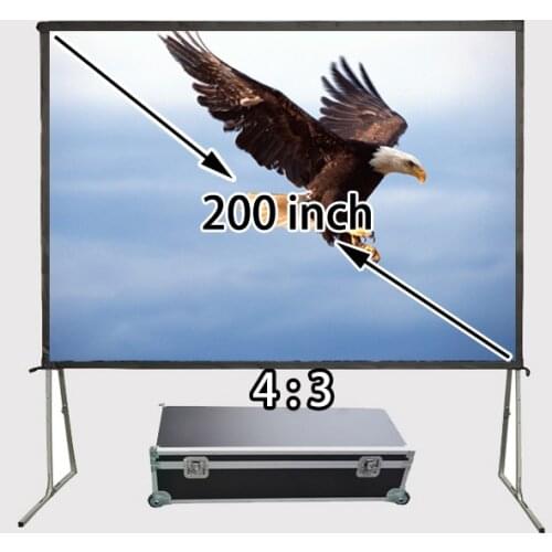 High Quality 200 Inch Wall Stand Fast Folded Front Projector Screen 4065x3046mm Viewable Screens For Backyard Movie