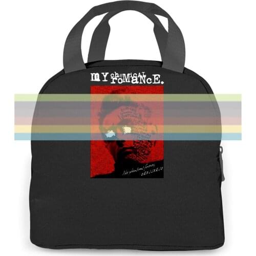 Vintage my chemical roce Black Reprint New New women men Portable insulated lunch bag adult