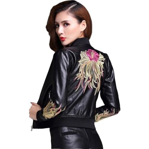 OKXGNZ Womens Fashion Leather Jackets