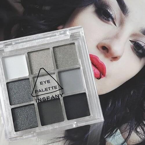 9 Colors Eyeshadow Palette Matte Glitter Granny Grey Makeup Cool Girl in Decaying City Osmetic Easy To Wear Waterproof Cosmetics