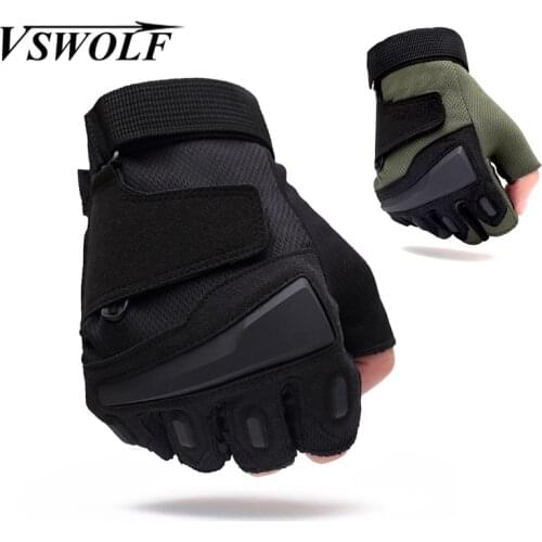 Military Tactical Gloves Half Finger SWAT CS Gloves Gym Fitness Shooting Paintbal Combat Gloves Outdoor Sport Riding Bicycle