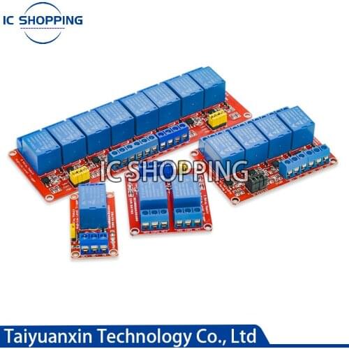 1 2 4 8 Channel 5V 12V Relay Module Board Shield with Optocoupler Support High and Low Level Trigger for Arduino Electronic DIY
