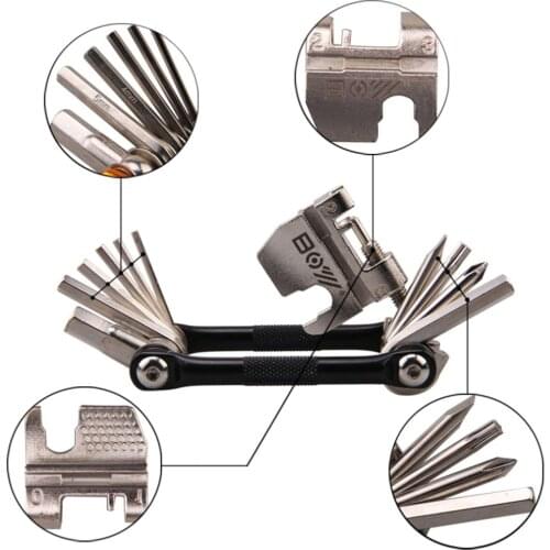 Portable Bicycle Bike Tools Repair Set Bicycle Repair Tool Kit Wrench Screwdriver Chain Carbon Steel Bicycle Multifunction Tool