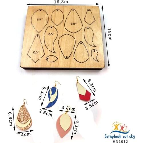 Earrings, Many Styles HN1012 Muyu Wooden Mold Scrapbook Dies Suitable For Market General Machines