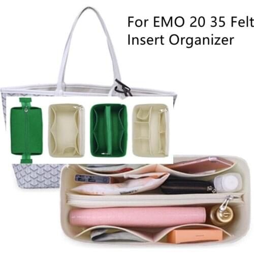 For EMO large and small handBag Felt Insert Organizer Purse Bag Shaper Bag Liner Felt cosmetic bag storage bag