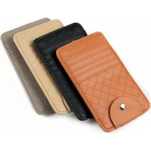 Car Auto Sun Visor Point Pocket Organizer Pouch Bag Card Glasses Storage Holder Car-styling 1pc