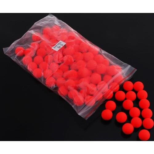 100pcs/lot New 5# Red EPS Foam Fishing Floats Ball Eye-catching Beans for Saltwater / Freshwater Fish