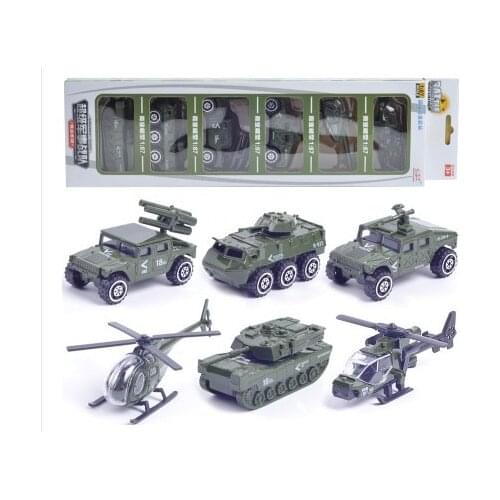 6pcs / lot 1:87 Model Train ho scale miniatures military corps aircraft tanks Model Kit Free Shipping