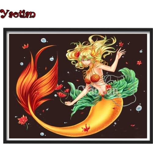 Diamond Painting Mosaic 5d New Cartoon Beautiful Mermaid Pictures Of Rhinestones Diamond Embroidery Sale Handmade Gift