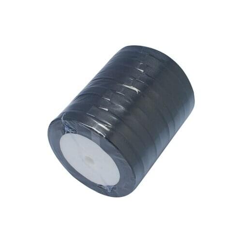 Satin Ribbon, Black, 25yards/roll, 10rolls/group, 250yards/group
