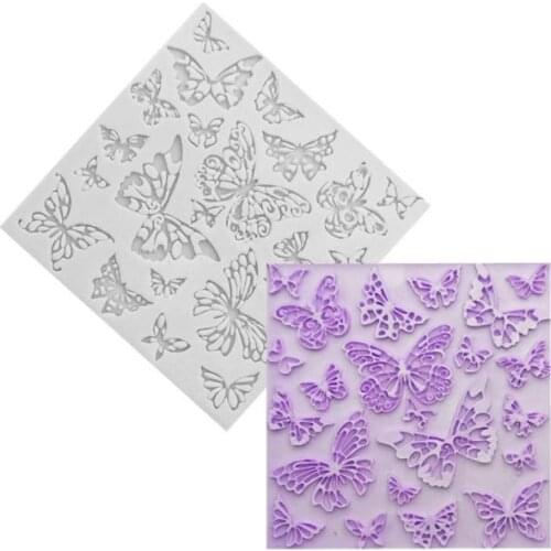 Free shipping many butterfly lace cooking tools fondant baking DIY Cake Sugar chcolate Shaped Silicone Craft Tray candy mold