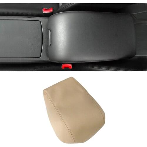 For Infiniti G35 2002 2003 2004 2005 2006 2007 Microfiber Leather Center Control Lid Armrest Box Cover Sticker Trim Beige Color