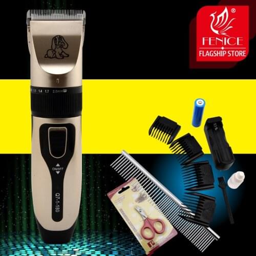 Fenice Electrical Pet Clipper Professional Grooming Kit Rechargeable Pet Cat Dog Hair Trimmer Shaver Set Haircut Machine