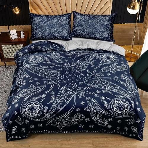 Bohemian Pattern Bedding Set Quilt Cover Sets Duvet Covers Pillowcase Double Single Full Size Hand Drawn Paisley Bed Linen