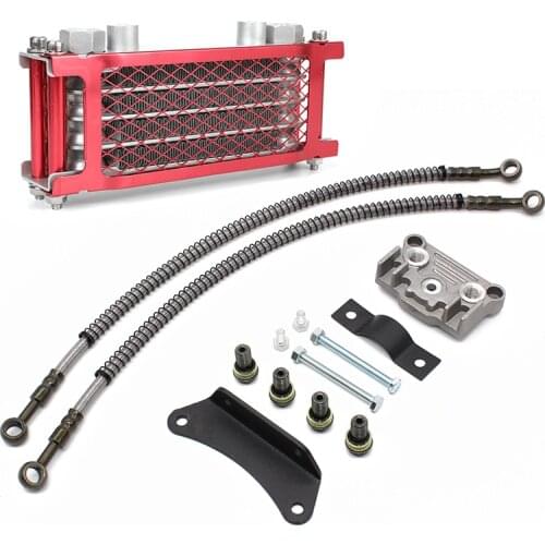 Motocross Cooler Radiator Oil Cooler Set Monkey Bike For 50 70 90 110 125 140cc Dirt Bike DAX Pocket Bike ATV Motor Oil Cooling