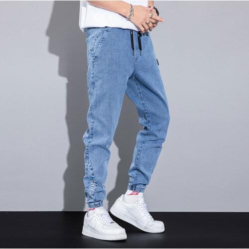 2021 New Jeans Men Trendy Brand Loose Harem Pants Daily Casual Mens Trousers Plus Size M-8XL JEANS
