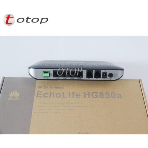 Free shipping HUAWEI HG850A FTTH Fiber Optic Modem GPON ONU ONT Terminal with 4FE+2TEL SC/APC input English port software