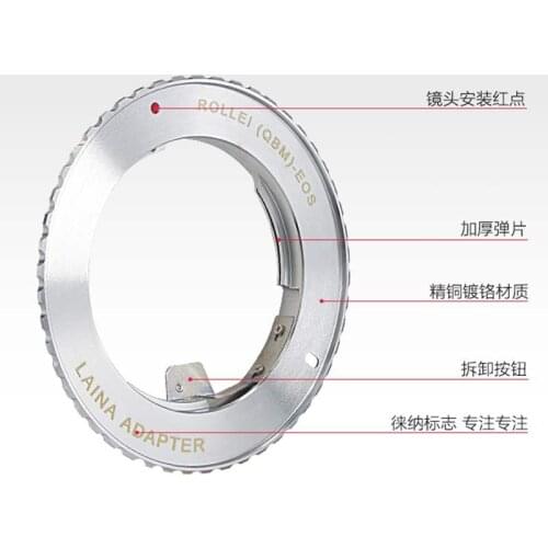 Adapter ring for qbm rollei Lens to canon 600D 550D 500D 750d 760d 6d 7D 7dii 1dx 5D2 5d3 5d4 60D 80d 77d eos camera