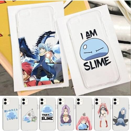 Cute That Time I Got Reincarnated As A Slime Phone Case for IPhone X XR XS 7 8 Plus 11 12 Pro MAX Translucent Shockproof Shell