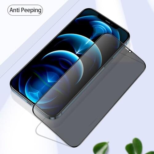 Skeypaik High Quality 0.3mm Screen Protector Tempered Glass For iPhone 12 Pro Max Mini 11 Anti Peeping Protective Glass Film