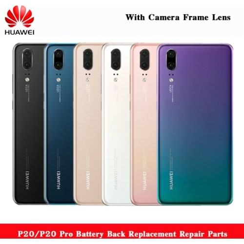 Battery Back Glass Cover Original Huawei P20 Pro P 20 Rear Door Housing Panel Case For Huawei CLT-AL01 EML-AL00 With Camera Lens