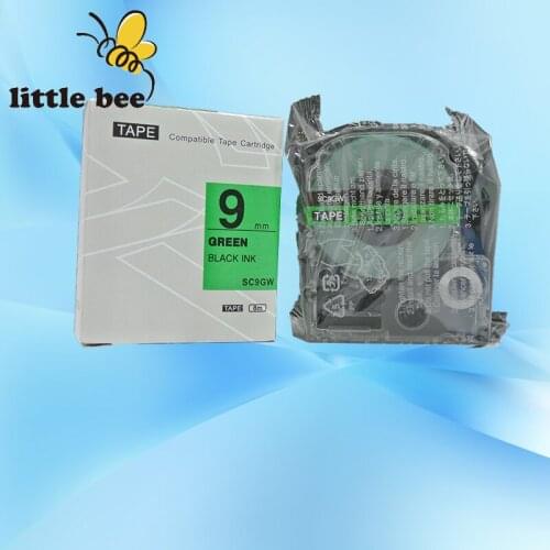 1Pcs tape SC9GW for KINGJIM/EPSON labelworks compatible for LW-300 LW-400 labelling