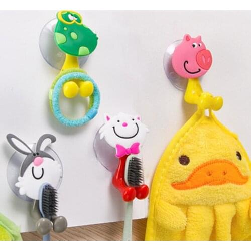 Creative Cute Toothbrush Holder Cartoon Animal Suction Cup Toothbrush Holder Toothpaste Toothbrush Stock Bathroom Accessories