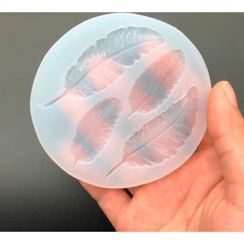 1pcs Feather Shapes Jewelry Silicone Mold Making Pendant Silicone Resin DIY Craft Tools Handmade Tool Feather Epoxy Resin Molds