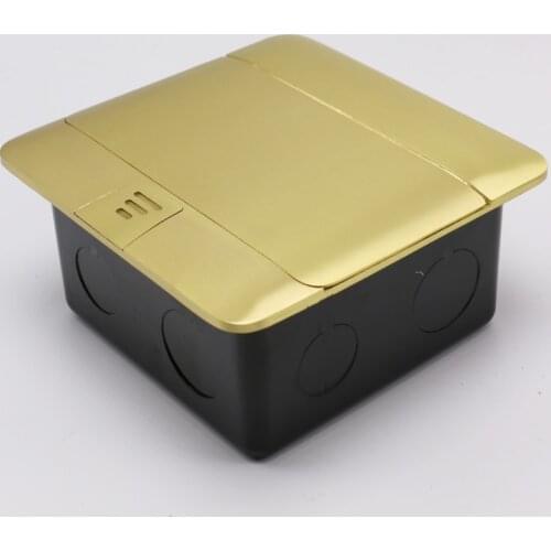 10A 250V EU 2 Pin Socket with Computer Socket & US 2 Pin Socket Brass Arc Shape Pop-up Floor Socket Outlet